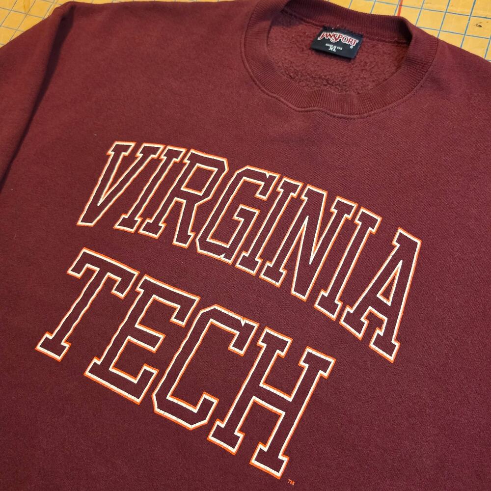 Vintage JanSport Virginia Tech Oversized Crewneck XL - Hokie Nation!
